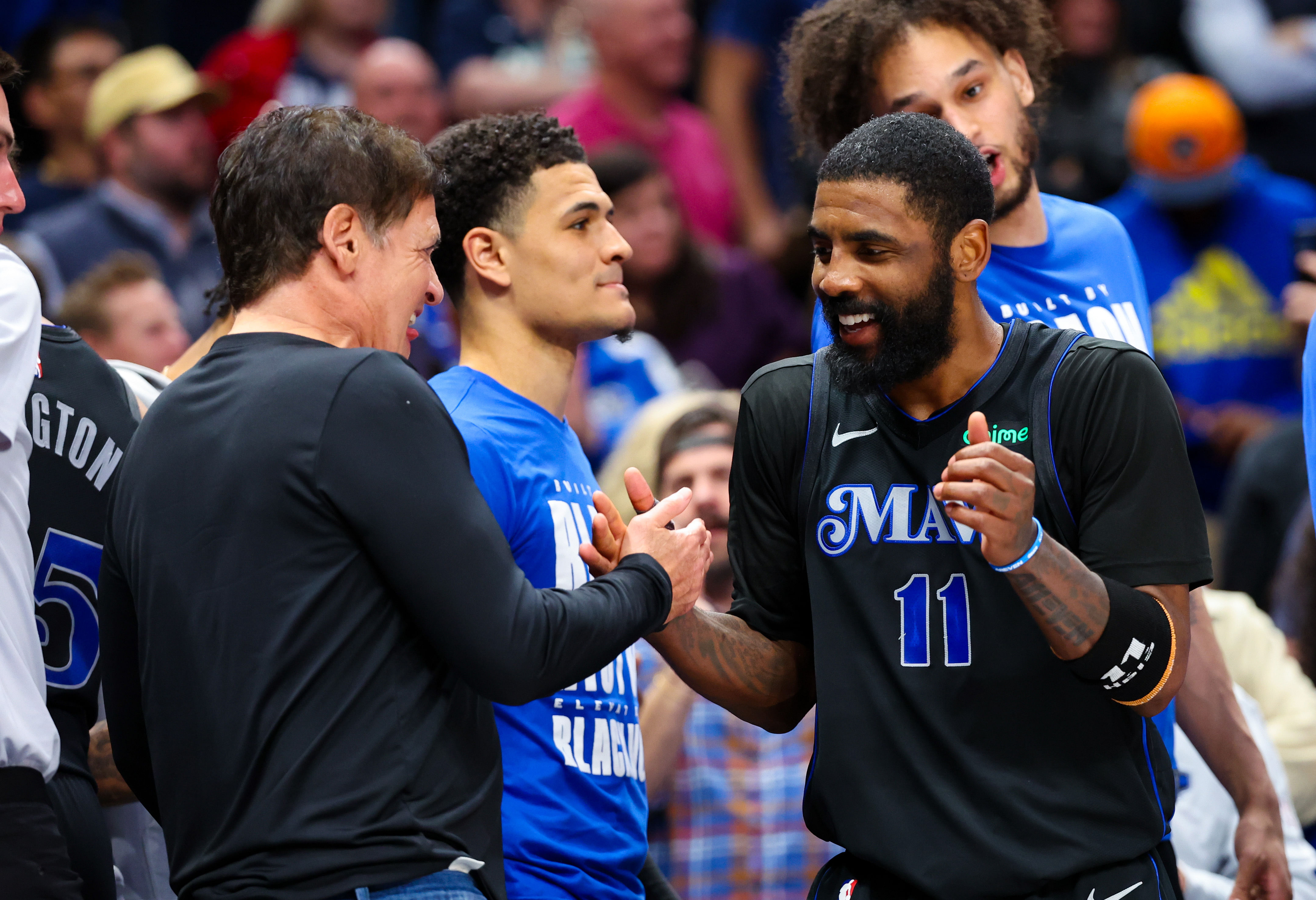 Mark Cuban comments on Kyrie Irving's potential return. (Photo: IMAGN)